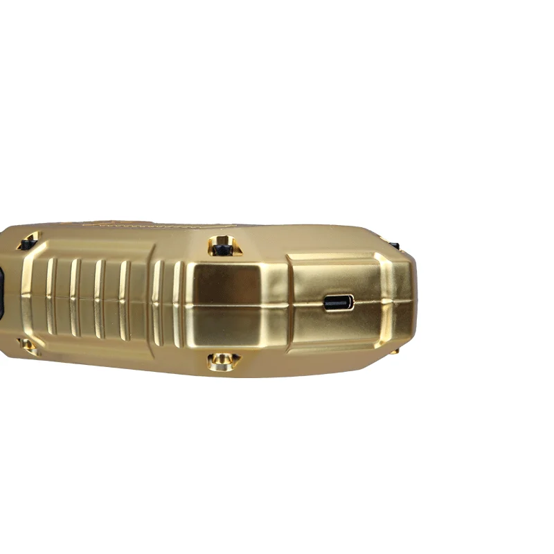 USB Rechargeable Cordless Gold Metal barbers hair beard Foil electric shaver for men electric razors bald head shaving machine