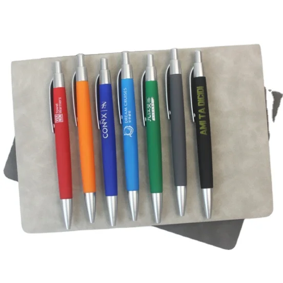 Gift pen Color spray glue ballpoint pen customized logo press advertising pen
