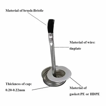 2oz-32oz glue utility screw top tin can manufacturer  with brush metal monotop can for packing pvc cement