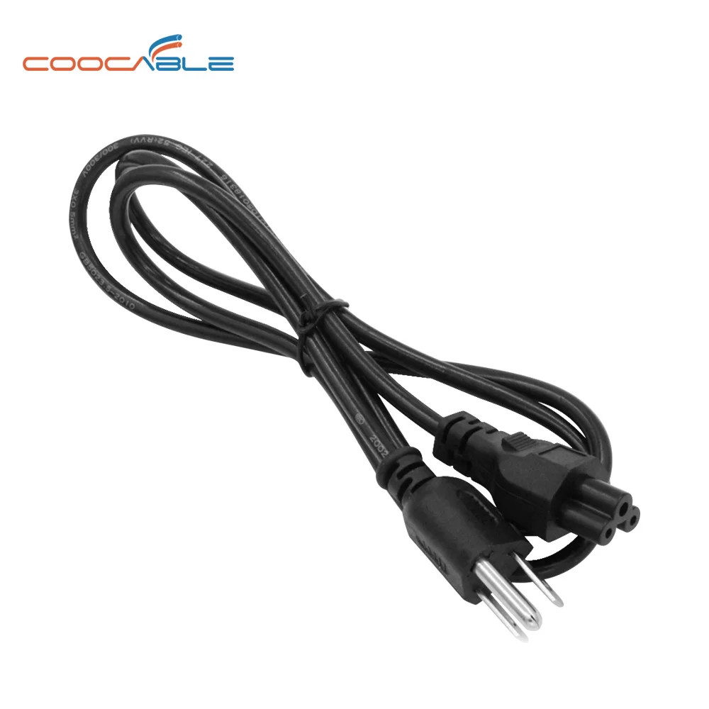 US 3- pin  Plug to C5    with fused to IEC320  AC power cord cable  lead 1M/2M/3M/5M prong to C5 for TV Printers Cameras