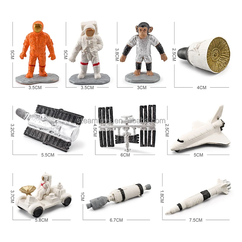 Simulation Apollo Lunar Module Set with Aircraft Rover Model Kit Toys