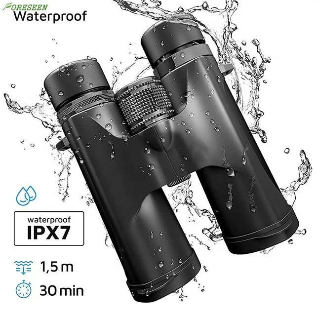Foreseen amazon 10x42 Waterproof Lightweight Compact Prism Bak4 HD Binocular for Bird Watching Hunting Traveling with Smartphone