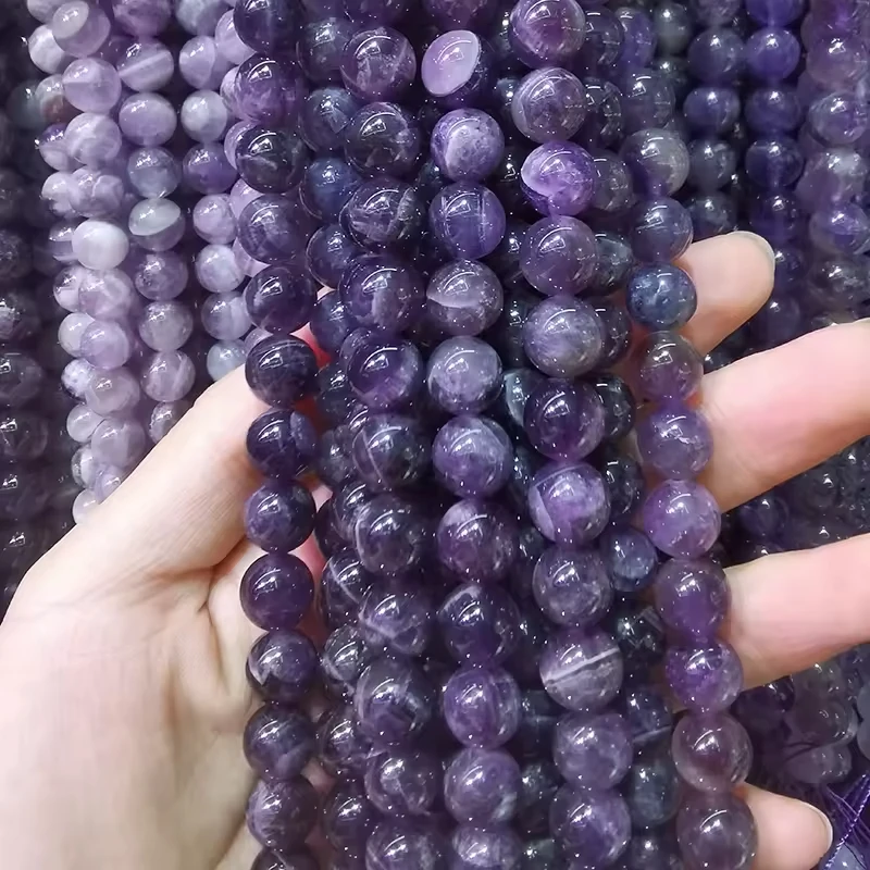 4-10mm Natural Stone Crystal Beads DIY Bracelet Making Tiger Eye Rose Quartz Lapis Lazuli Citrine-Jewelry Findings Components