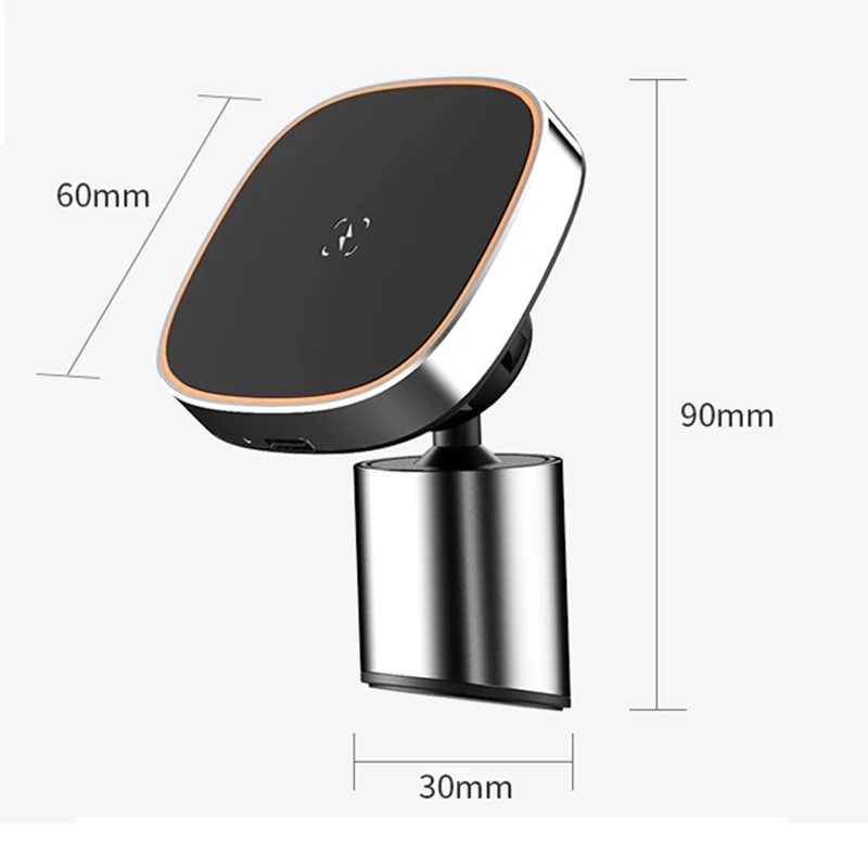 2-in-1 Wireless Car Mobile Phone Holder Charger Magnetic 15w Fast Charging Car Phone Holder Air Vent or Sticker for iphone 12/13