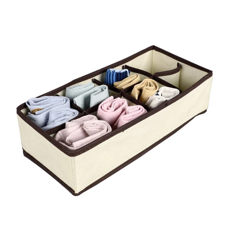 Four Set Non woven Fabrics Recycled Collapsible Underwear Storage Drawer Organizer Divider Closet Cabinet Storage Boxes For Home