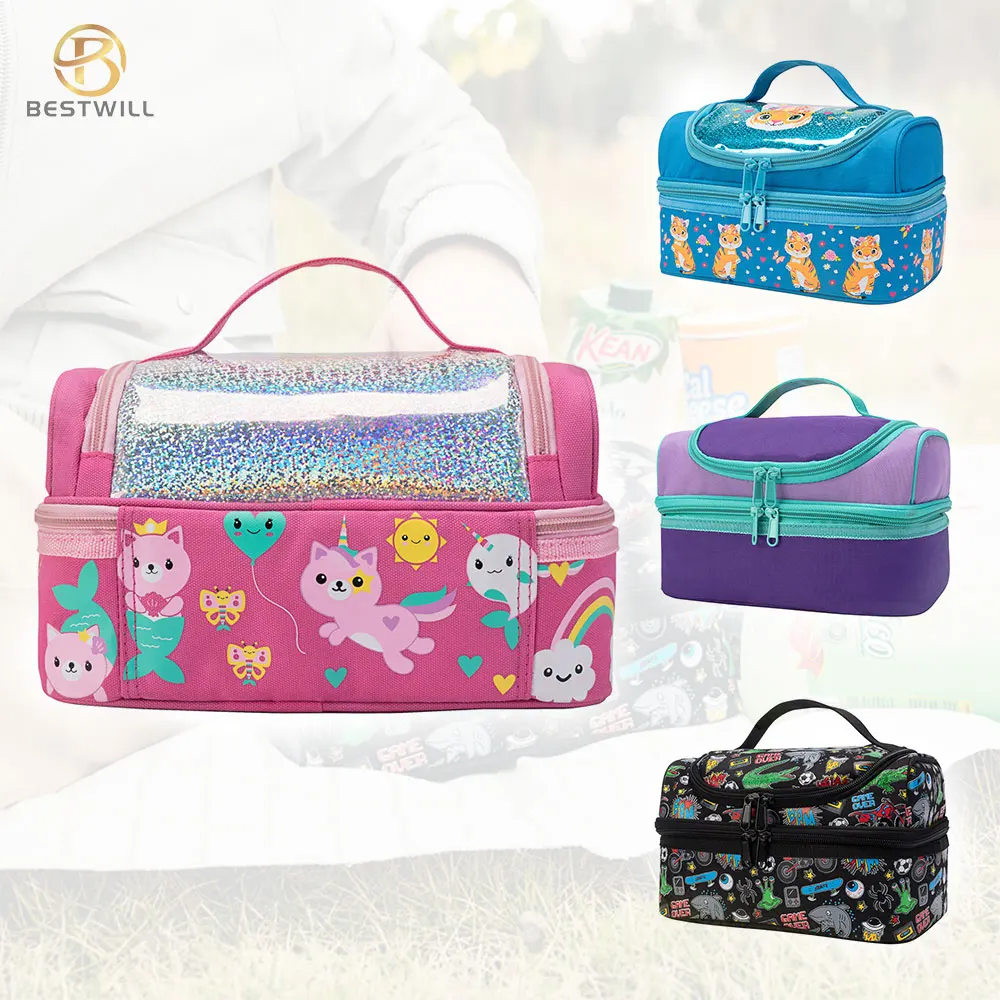 Reusable lunch tote box leakproof cooler handle bag aluminum beer wine cooler bag