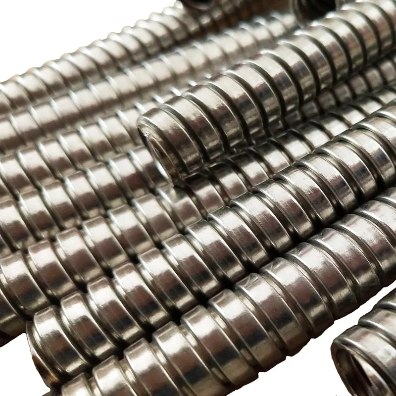 Stainless steel 304 316 interlock flexible conduit electrical metal hose for protecting wries and cables
