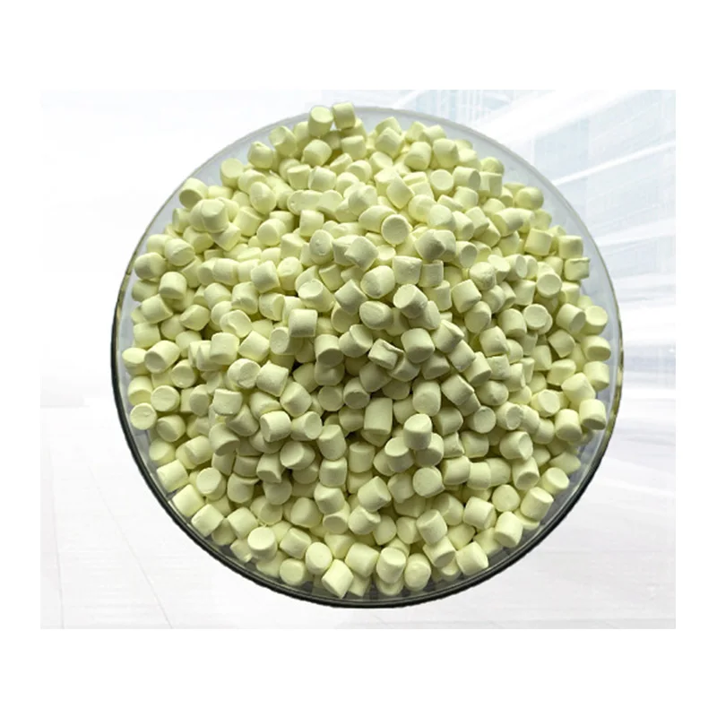 Light yellow sulfur pre-dispersed rubber masterbatch S-80
