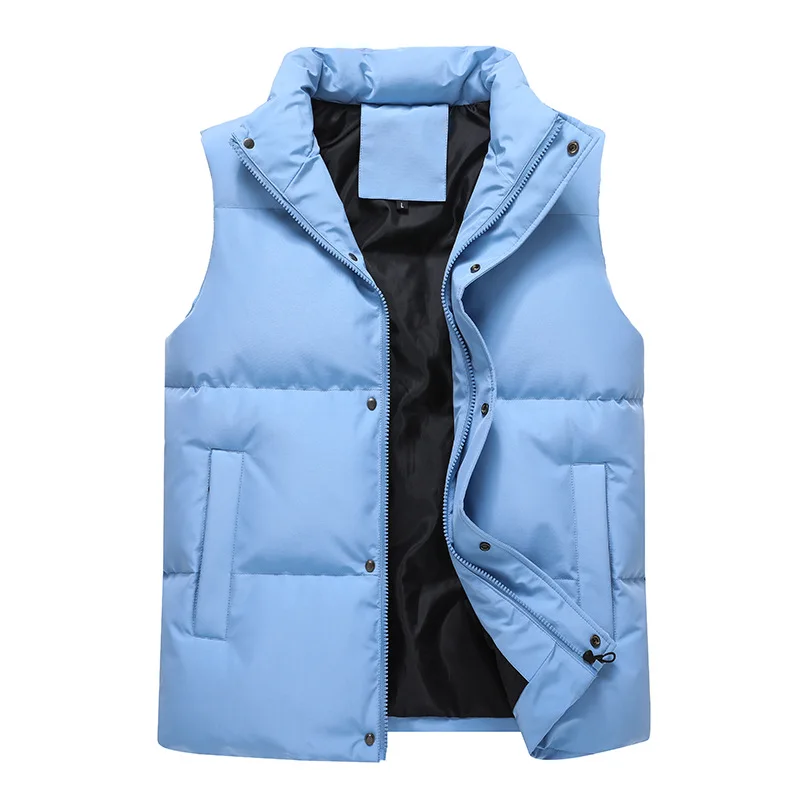 Wholesale Unisex Breathable Stand Collar Down Puffer Vest Men Vest for Men