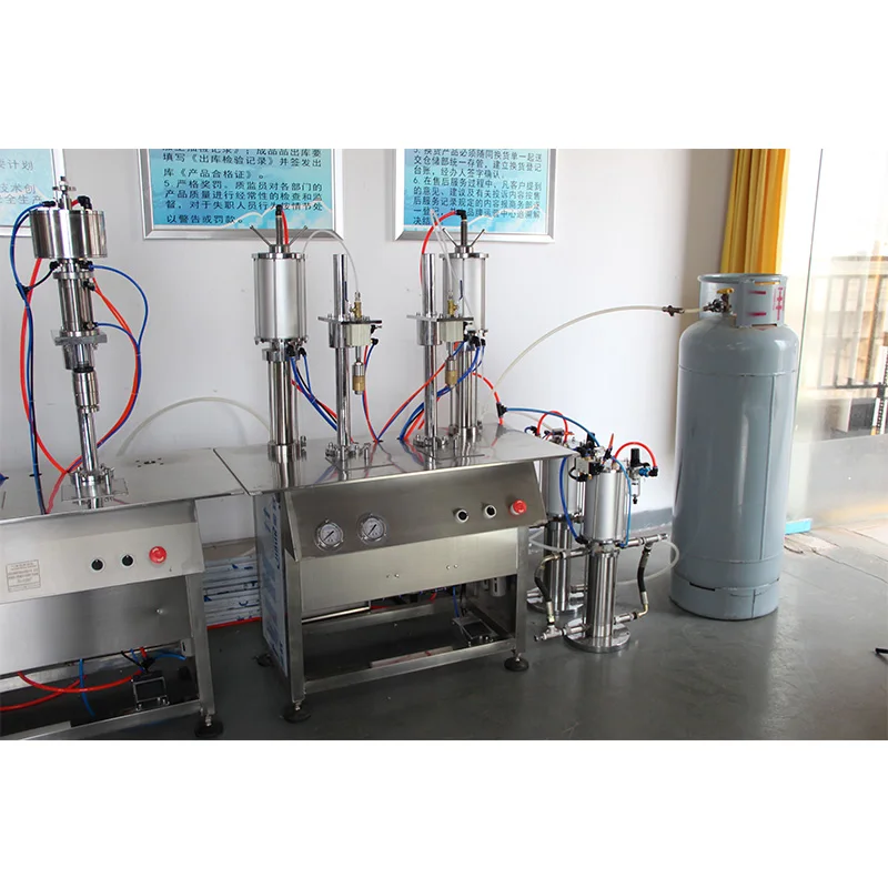 Aerosol paint Spray Can Flammable Liquid  Filling Machine with cheap price such as perfume bottles