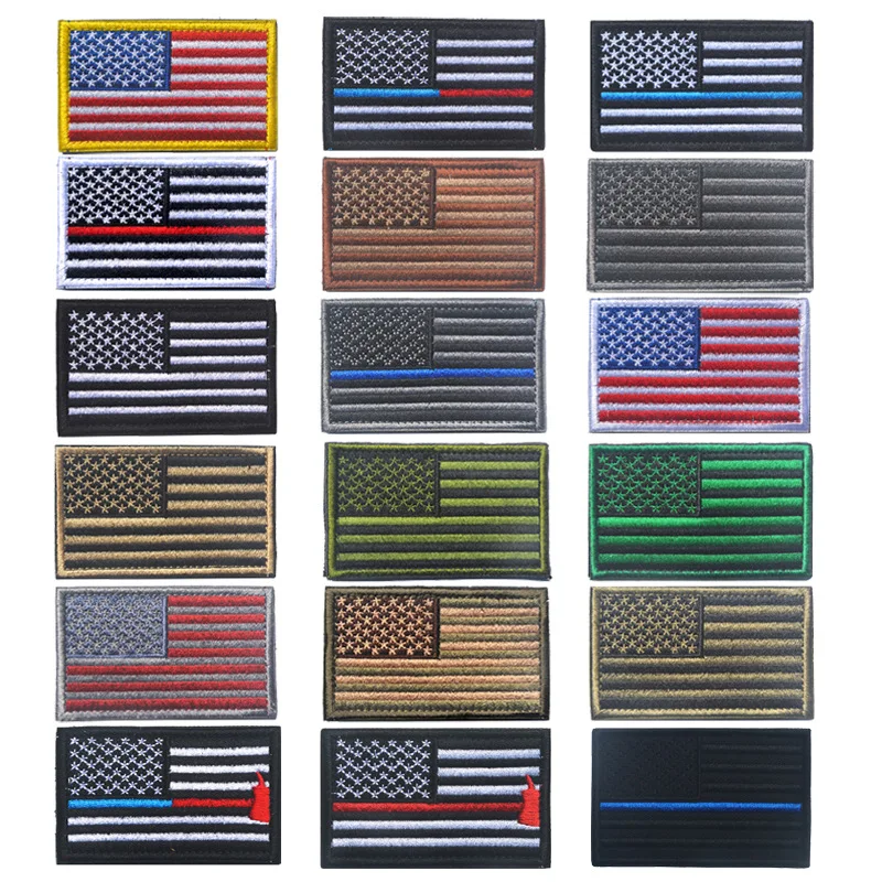 Personalized High Quality Distinctive Country Flag Badges Armband Embroidery Badges Pvc Tactical Badges