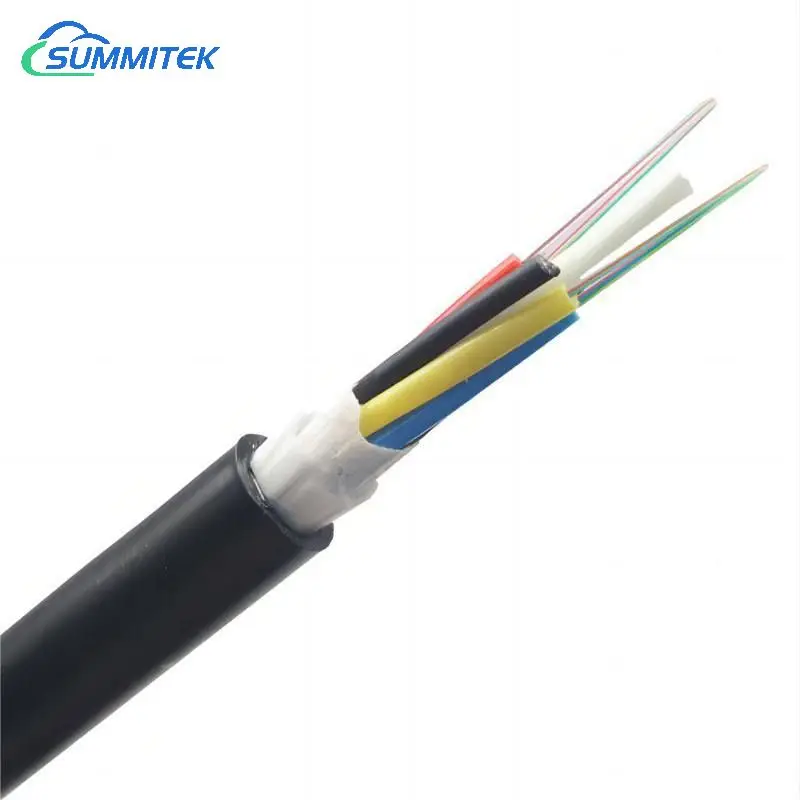 1km Outdoor ADSS Aerial Direct Buried All-dielectric Self-supporting Optical Cable PE Single Jacket 2 to 288 Fiber Count