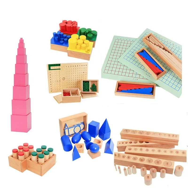 Kindergarten Wooden Educational Montessori Teaching Aids Toys Materials Full Set