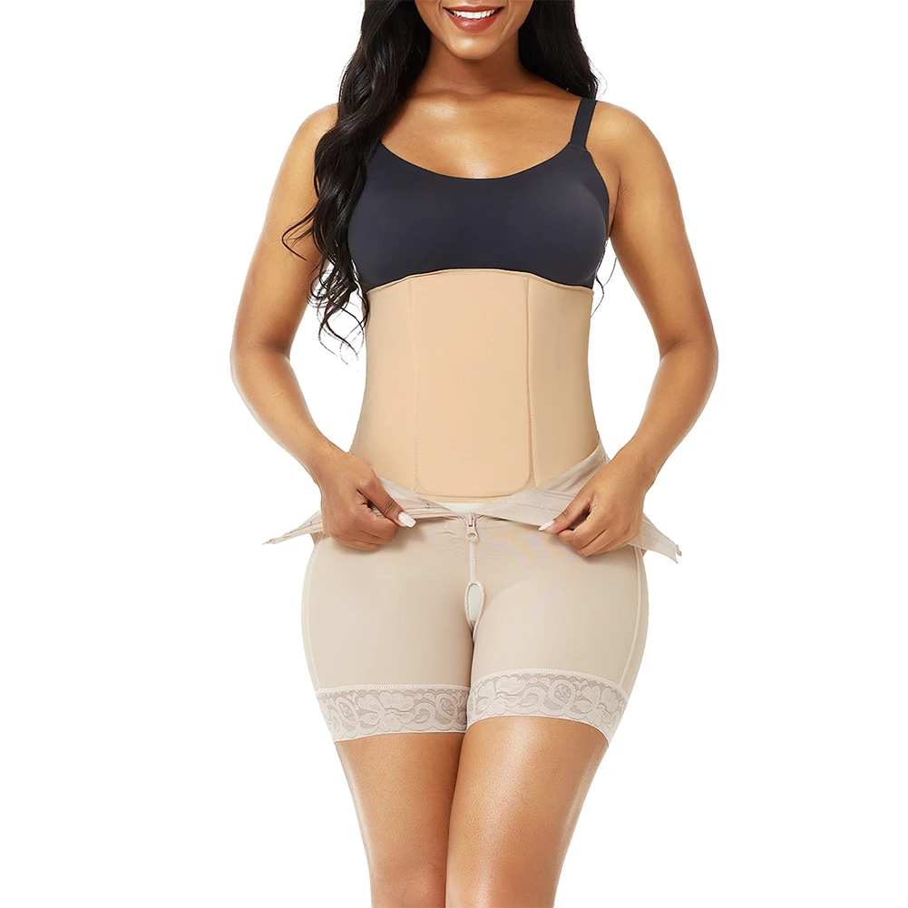 
women Body Shaper Beige Postpartum Recovery Compression Abdominal Board Flattening Board After Liposuction 