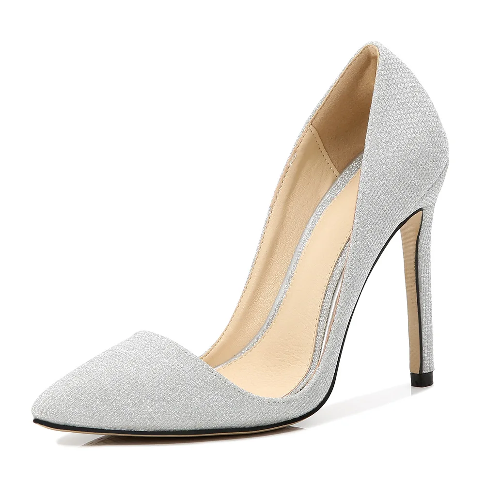 
11 cm bling bling rainbow colorful pointed toe stiletto office women sexy shoes high heels 