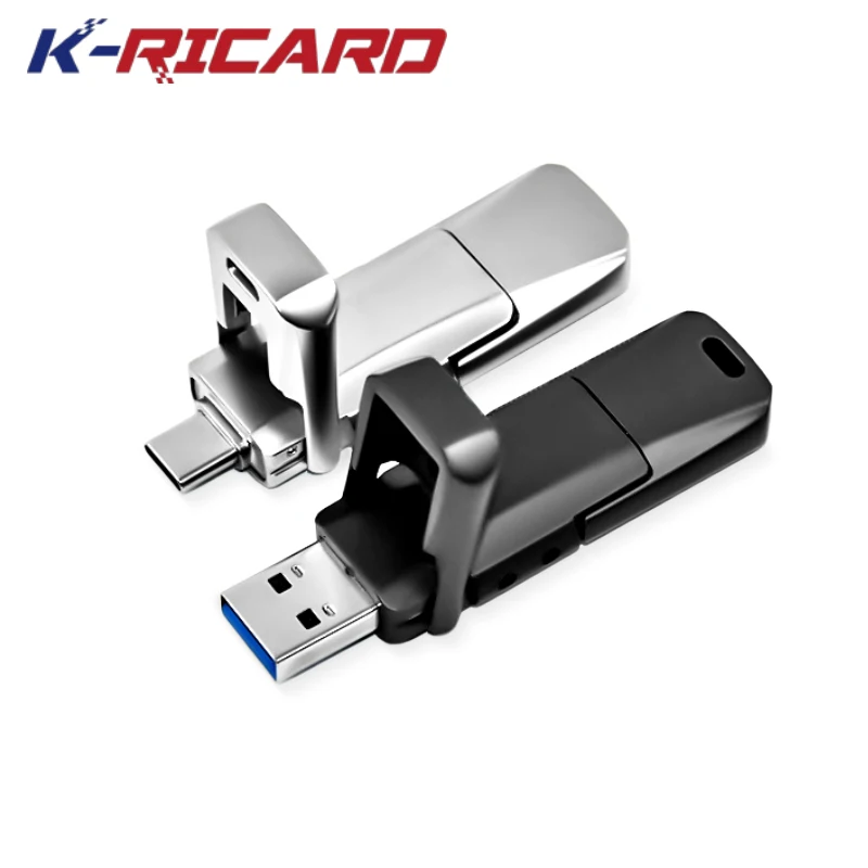 High Quality 2 in 1 USB Flash Drives Metal Usb 3.0 Stick Pen Drive OTG Pendrive 8 16 Gb 16gb 32gb 64gb 128gb