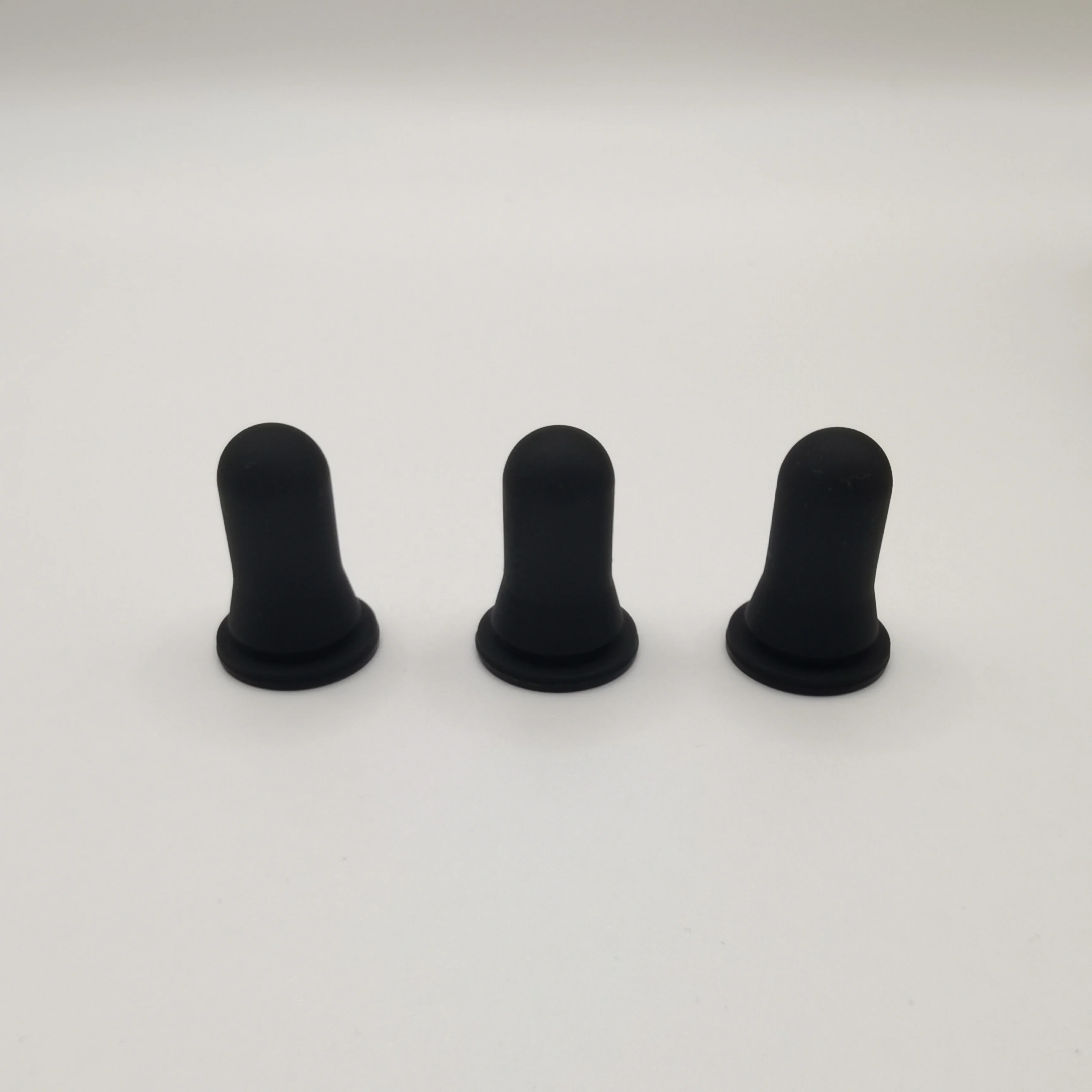 glass pipette aluminum ring 20mm matte black rubber teat