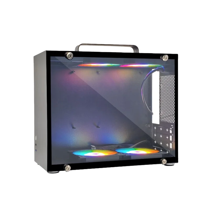 Choiyan New Design High Quality PC Cpu Cabinet Case  ATX  Chassis itx 1U Power Supply Computer Case for Deskshop