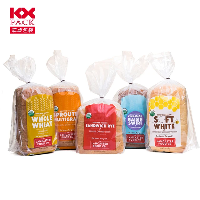 Custom Plastic Bag Bread Packaging OPP LDPE Bread Bag For Bakery Baguette
