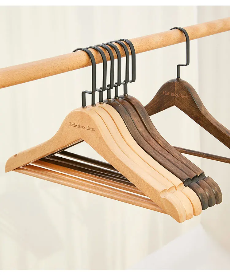 Wholesale High Quality Supermarket Wood Clothes Hangers For Garment Display