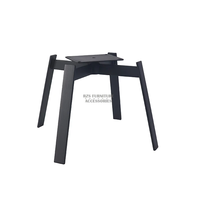 Black steel iron flat top plate pitched spider swivel base for dining chair office chair accessories