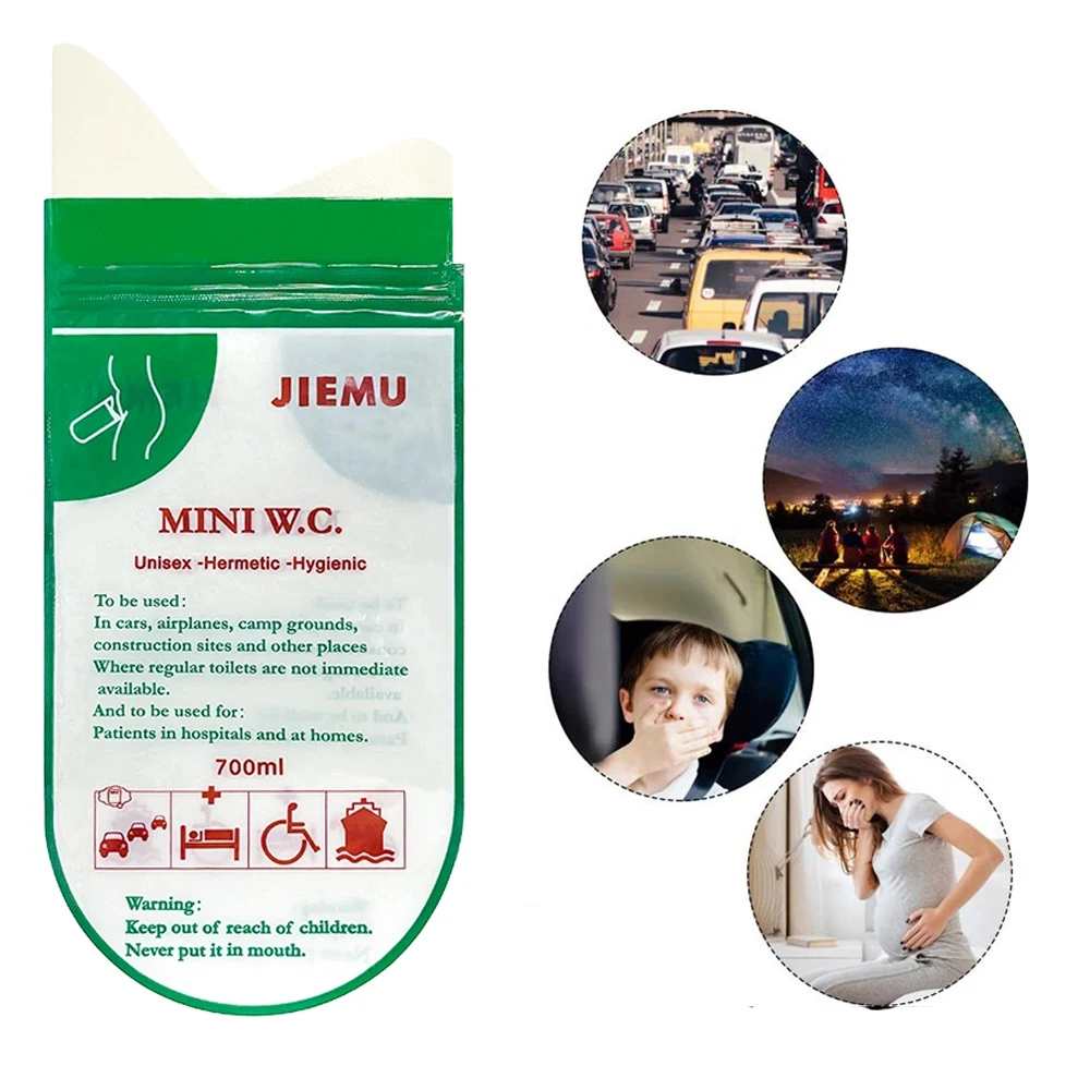 Outdoor Disposable Car Toilet Camping Portable 700ml Urine Bag for Travel Urinal Emergency