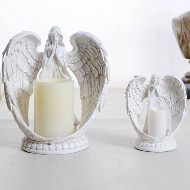  Безпламенный подсвечник Angel домашний Декор для дома и улицы белый 9