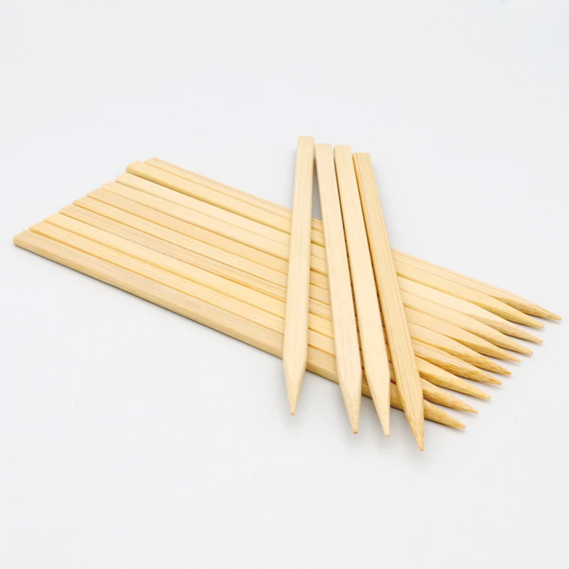 Wooden Bamboo Skewer Flat Shape Bbq Skewers