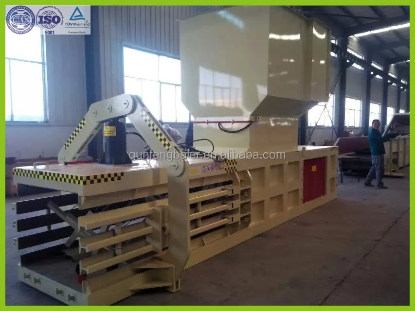 automatic hydraulic cotton bale press machine horizontal used clothing baling machine