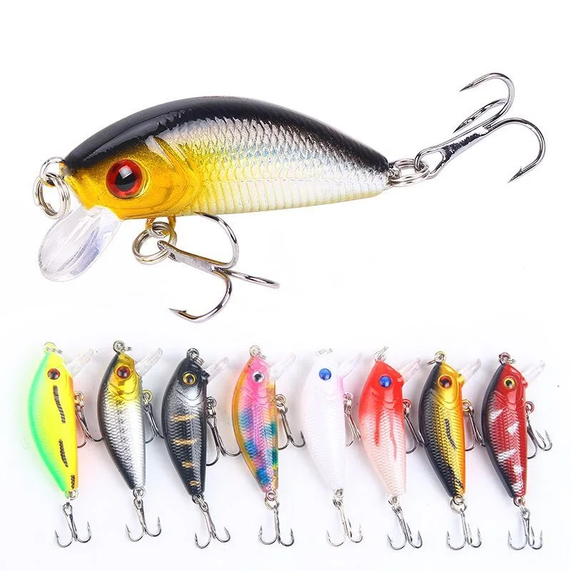 oem Custom Factory wholesale Fishing Bait Tiny Trout 50mm 4.2g mini Fishing Waders Minnow Lures Baits crank