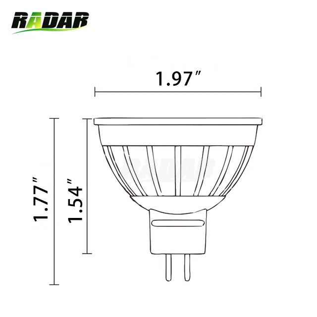 MR16 GU5.3 Led Bulb 5W 20W 35W Halogen Replacement Equivalent 12V landscape lighting bulb