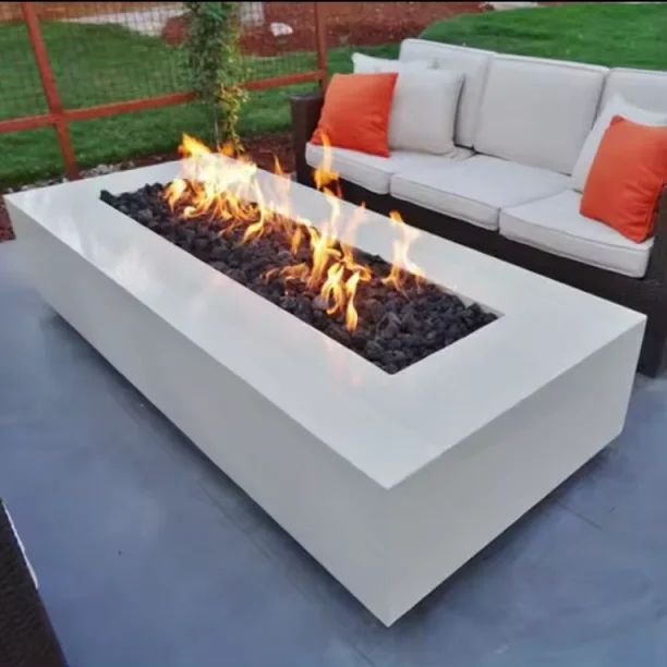 corten steel gas fire pit table outdoor  Propane gas fire pit garden natural gas fireplace