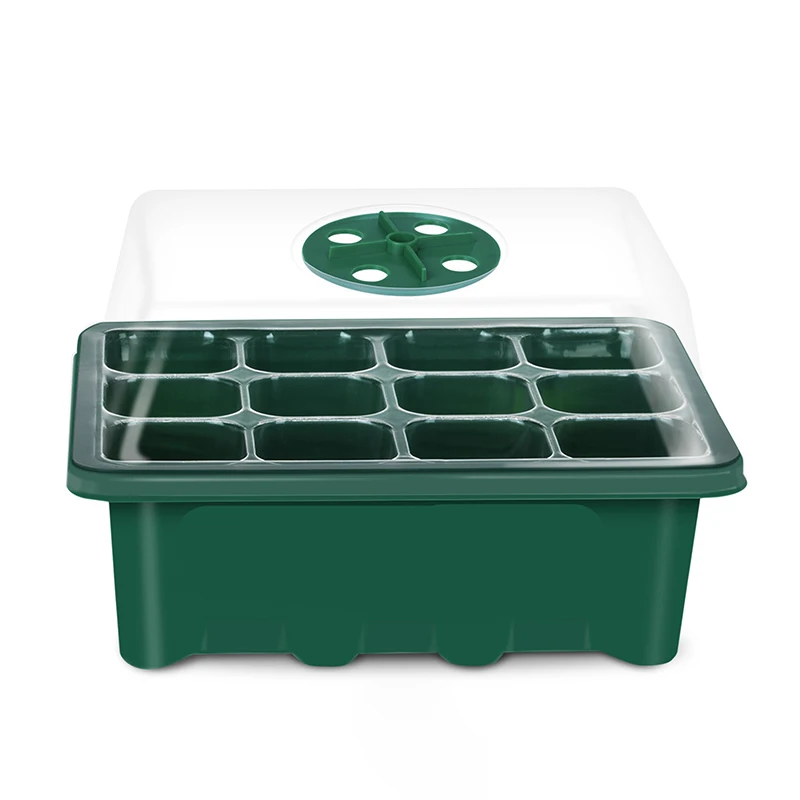 Seed Growing Box Insert Seedling Case with Lid Garden Supplies 12 Holes Plant Flower Nursery Pots Tray Plastic Jardin Semillas