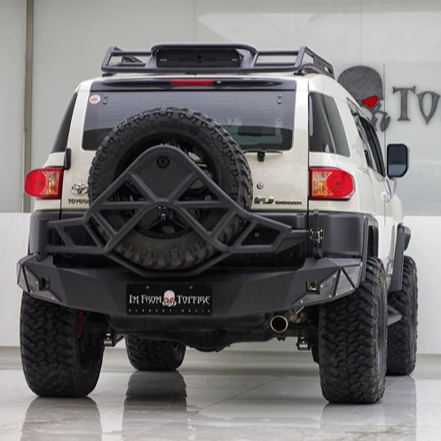 
Topfire 4X4 Offroad Steel Rear Bumper With Carrier for FJ Cruiser 