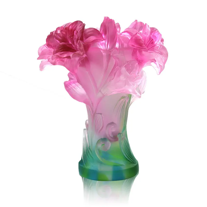 Latest Lily flower Design Crystal Mubkhar Incense Burner Elegant Flower Home Crystal Censer Decor Arabic Style