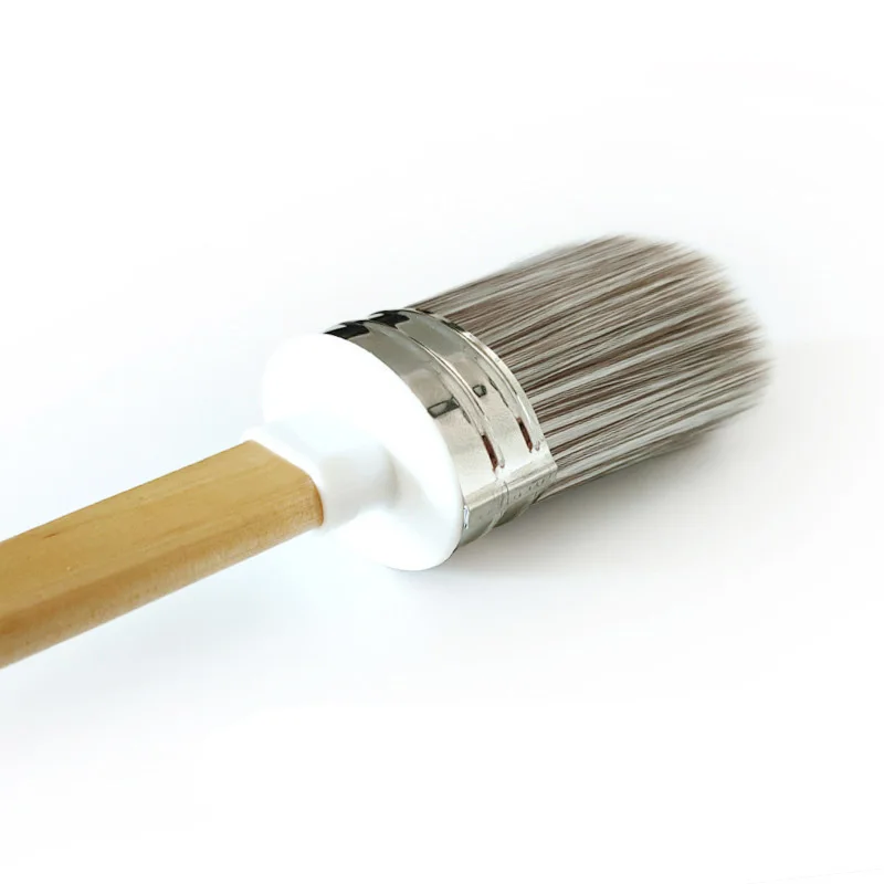 Industrial DIY Grade Paint Brush Wooden Handle Natural Bristle Plastic Material Customizable OEM Support Wall Paint Polishing