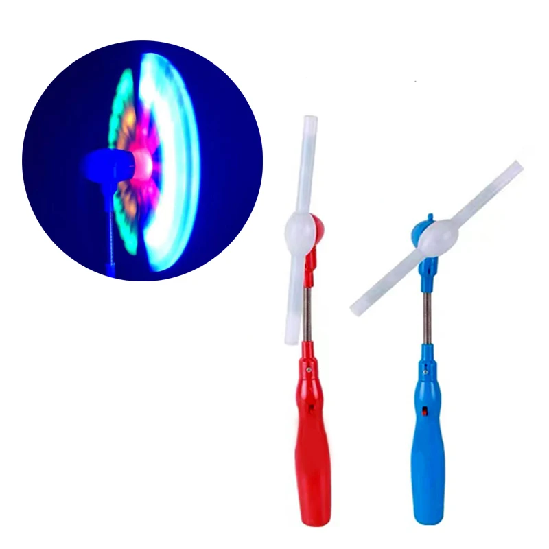 Children Party Gift Glow In The Dark Led Spinning Toys Wand Flashing Music Light Up Kids Toys Windmill  Led
