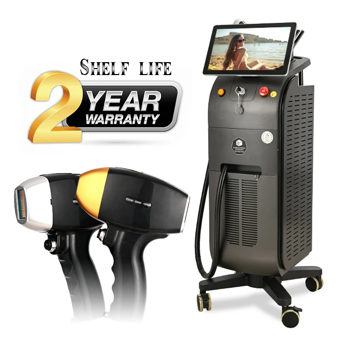 2023 Newest depilacion laser 3 wavelengths diode laser hair removal machine ice titanium with vacuum handle