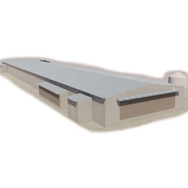 Низкая цена, куриная ферма большой емкости, сборная стальная конструкция, куриный домик