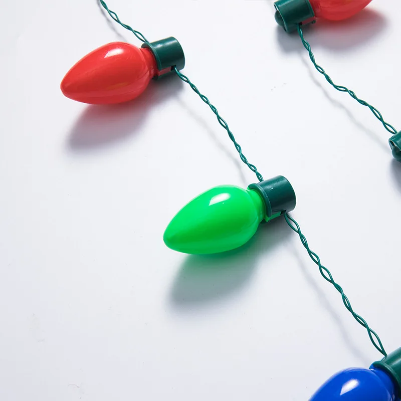 LED Light Up Christmas Bulb Necklace Party Favors