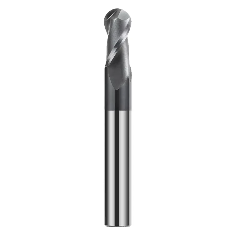 JR104 CNC cutting tool HRC70 2 Flutes coating ballnose carbide end mill for graphite Titan alloy