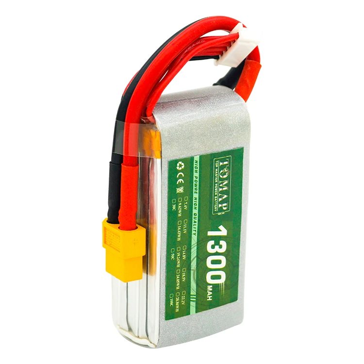 Waterproof RC lipo battery 1300mah 25c 6s 22.2V li-polymer battery with XT60 charger connector