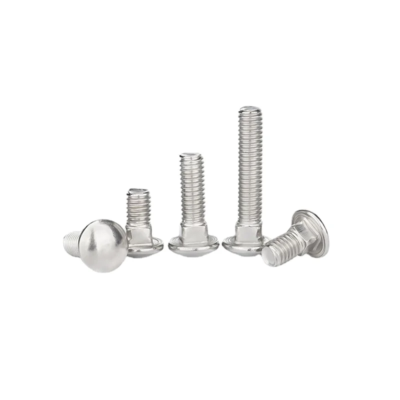 304 stainless steel carriage bolt small head screw GB12 semi-circular square neck rack M6-M