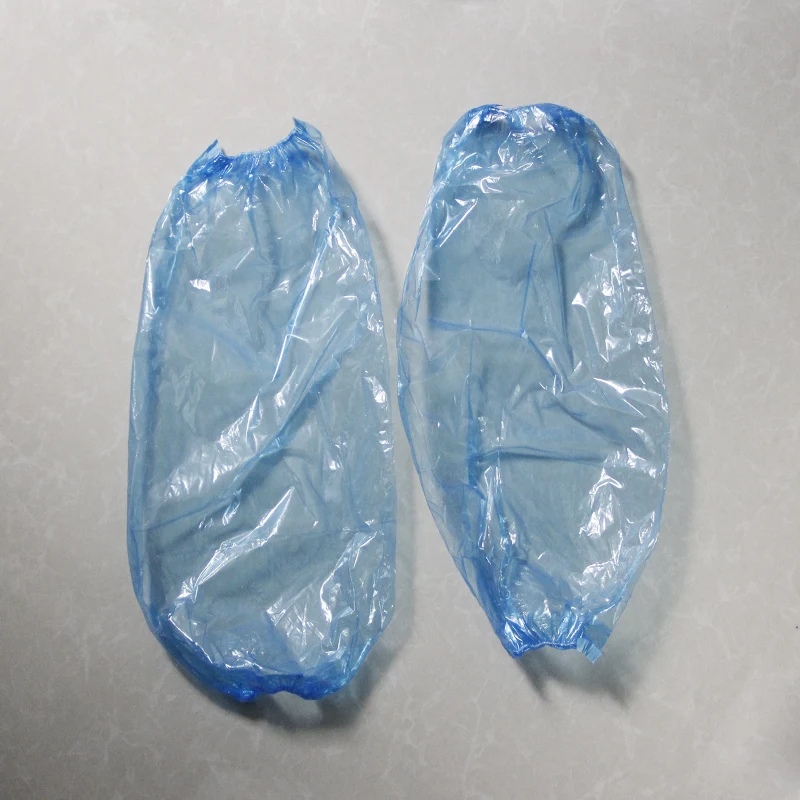 custom plastic arm sleeve waterproof disposable pe sleeve arm cover with elastic cuff