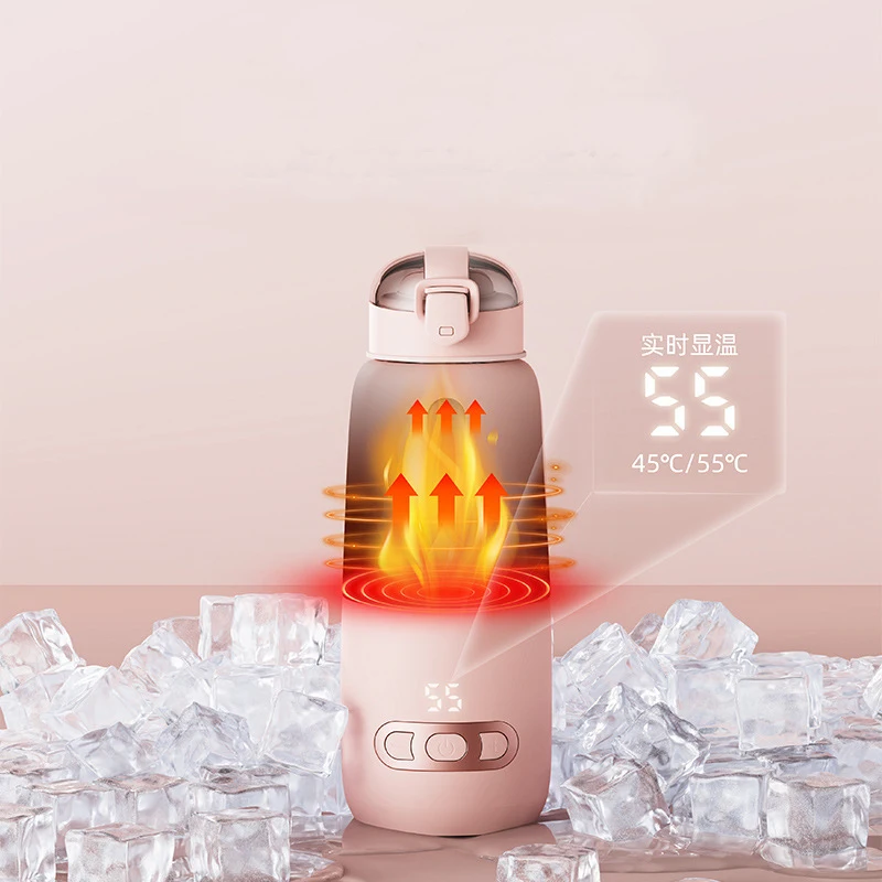 Portable Baby Milk Warmer Water Warmer For Formula Electronic Heating Kettle with Temperature Control Fast Charging Cordless