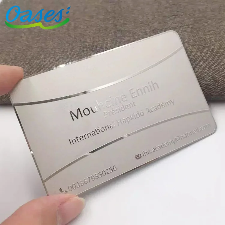 Custom Design Metal visiting Cards With MOQ 100pcs