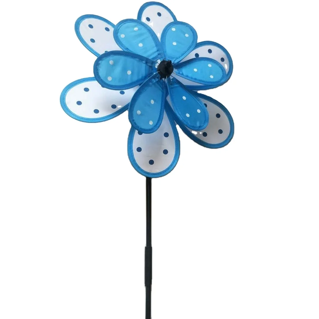 Цветной ветряной Спиннер с двойным цветочным дизайном