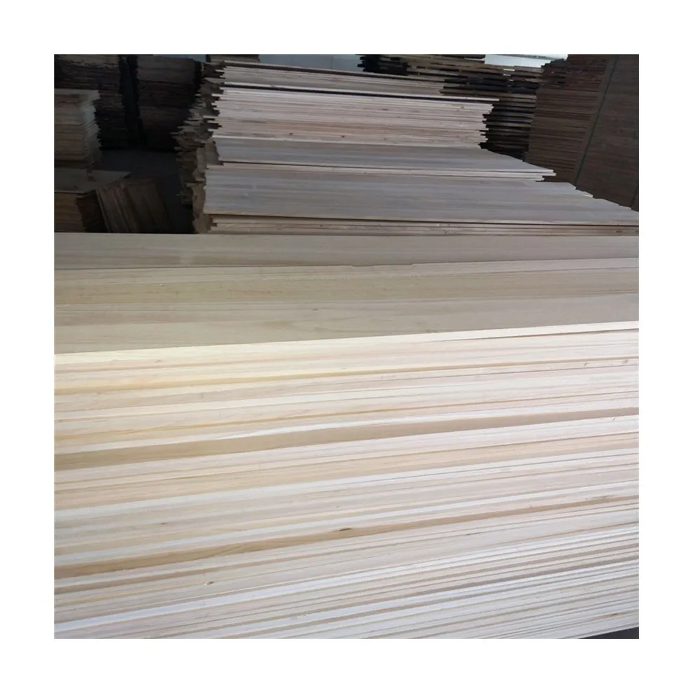 
Factory Supply certificated 25mm and 40mm Solid Wood paulownia wood finger jointed laminated board for sale 