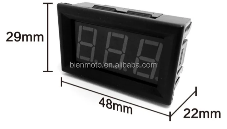 0.56 Inch 3 Wire DC Voltmeter LED Digital Voltmeter Detector DC 0-100V Voltage Capacity Monitor Motorcycle Voltage Panel Tester