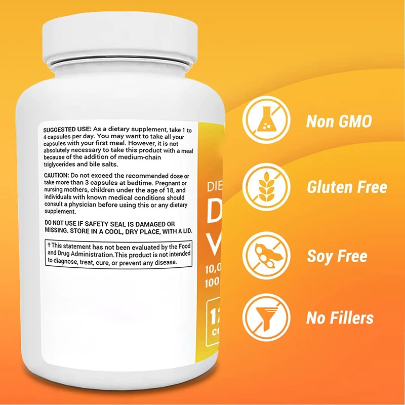 OEM Vitamin D3 K2 w/ MCT Oil Purified Bile Salts Zinc & Magnesium for Ultimate Absorption K2 D3 Vitamin Supplement Heart Health